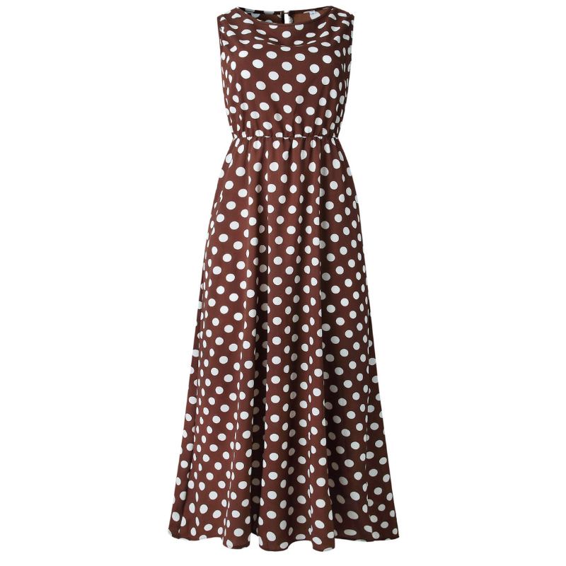 Elegant summer dress with polka dots - NADJA