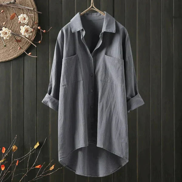 ANGELINA™ LONG SLEEVE LINEN SHIRT