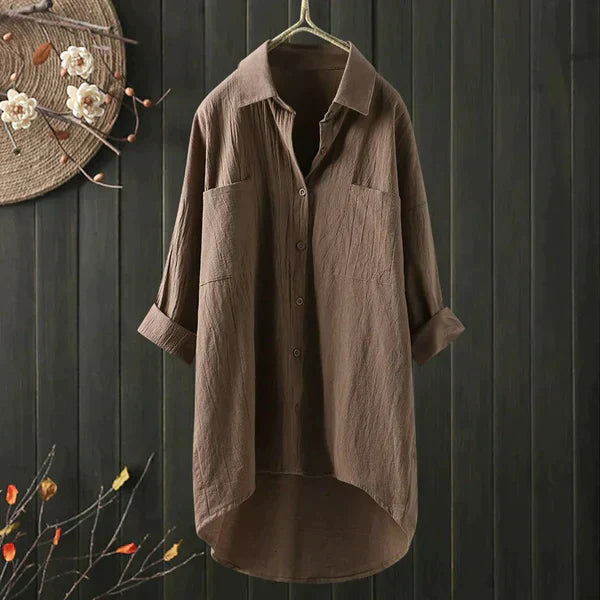 ANGELINA™ LONG SLEEVE LINEN SHIRT