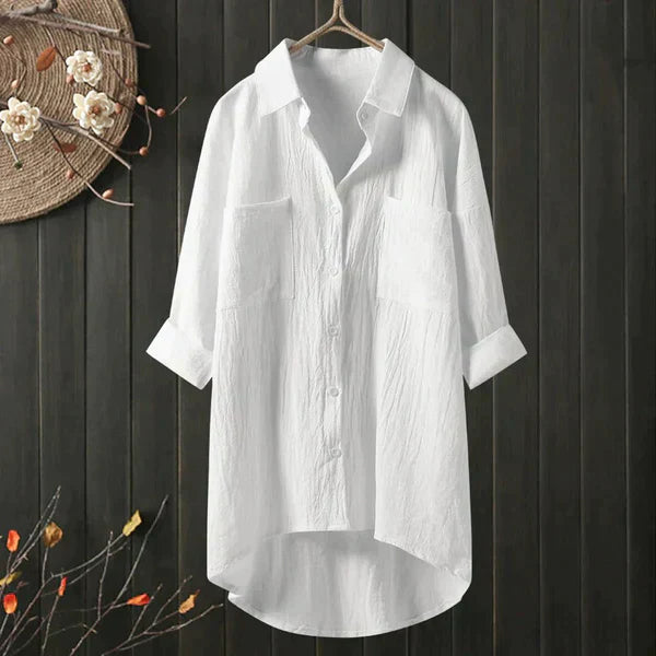 ANGELINA™ LONG SLEEVE LINEN SHIRT