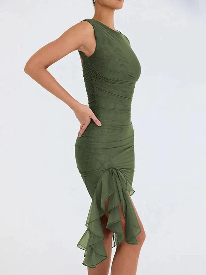 Orianna - Elegant Flared Split Dress